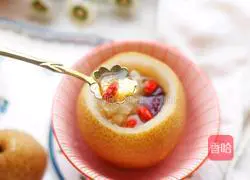 Illustration of how to make rock sugar, white fungus and snow pear soup 14