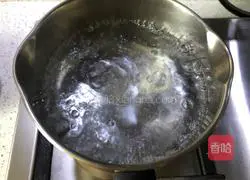 Illustration of how to scoop coconut milk and fruit 1