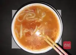 [Simple meal] Illustration of tomato hand-rolled noodles 8 