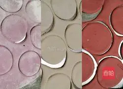 Illustration of how to make spinach and purple potato rainbow steamed buns 6