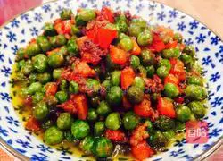 Illustration of how to make minced meat and peas 12