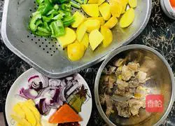 Illustration of how to cook chicken with potatoes and beans 1