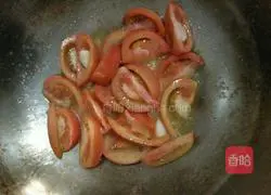 Illustration of home-style tomato and egg soup 4