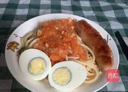 Illustration of how to make volcanic stone sausage pasta 8