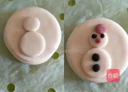 Illustration of how to make Christmas macaron buns 7