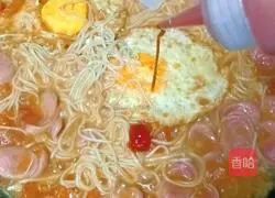 Illustration of tomato and egg braised noodles 14