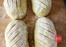 Rice cooker version of Matcha Sesame Illustration of how to make potato buns 6