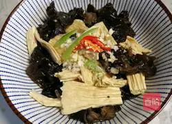 #Hebei Cuisine# Illustration of how to make fungus mixed with yuba 7