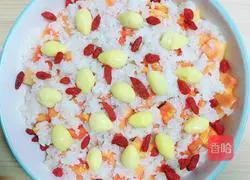 Steamed papaya stuffed with white fruit wine | Breast enlargement and beauty recipe illustration 7