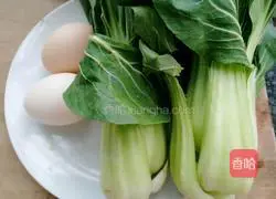 Illustration of how to make fried rape and egg noodles 2