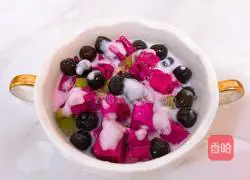 Illustration of how to make pearl pitaya dessert 4