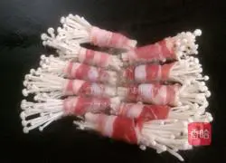 Illustration of making beef rolls with golden mushrooms 8