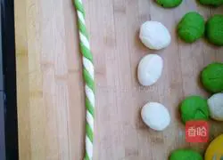 Illustration of how to make fancy pastry green dough 4