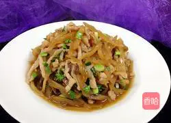 Illustration of how to make mustard pork noodles 1