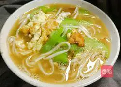 Luffa Egg Illustration of how to make soup noodles 9