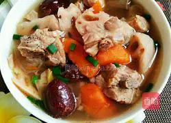 Rice cooker lotus root, carrot and pork ribs soup recipe 6