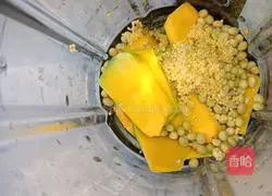 Illustration of how to make pumpkin, millet, soybean milk 2