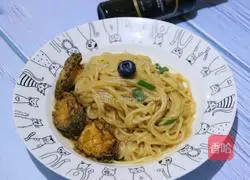 Illustration of how to make abalone noodles 5