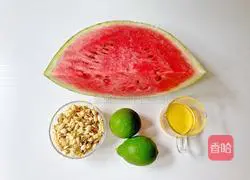 Illustration of how to make watermelon, lime and jasmine drink 1