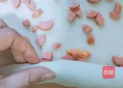 Illustration of how to make ham and butter cakes 7