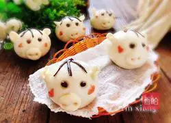 Illustration of how to make three-haired piglets 19