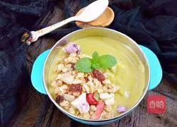 Illustration of how to make oatmeal and pumpkin soup 6