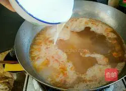 Illustration of tomato, seaweed and egg drop soup 4