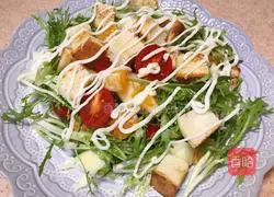 Illustration of how to make fat-reduced vegetable and fruit salad 13