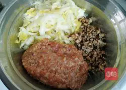 Illustration of how to make cabbage and mushroom dumplings 1