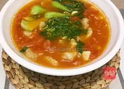 龙Illustration of how to make fish and tomato noodles 13