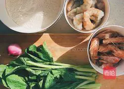 Illustration of how to make seasonal vegetable and shrimp pimple soup 1