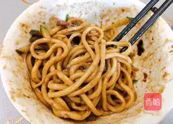 Illustration of how to make a bowl of fried noodles 10