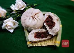 Illustration of how to make red bean and purple sweet potato buns 20