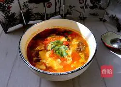 Illustration of how to make seaweed, tomato and egg drop soup 8