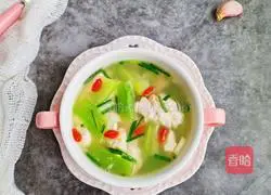 Illustration of how to make loofah and tofu soup 7