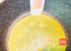 Illustration of how to make matcha mango pancake 10