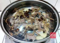 Illustration of making tea tree mushroom duck soup 5