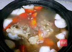 Illustration of how to make radish stick bone soup#light food and reduce fat#17