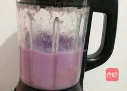 Illustration of how to make purple sweet potato, oatmeal and soy milk 4