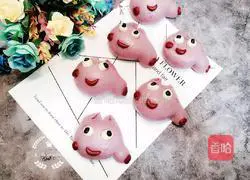 Illustration of how to make Peppa Pig kidney bean buns 12