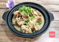 Illustration of how to make pork ribs stewed with pickled cabbage 20