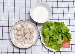 Illustration of how to make vegetable and fish ball soup 1