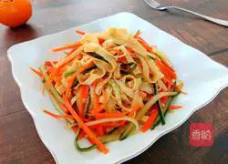 Illustration of how to make cold shredded tofu 7