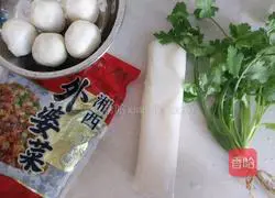 Illustration of how to make fish ball, egg dumpling and rice cake soup 1