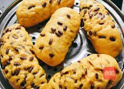 Pumpkin red bean roll recipe illustration 5