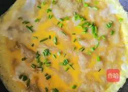 Illustration of how to make ham and egg pancakes 5