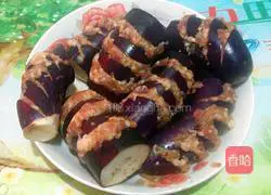 Illustration of Stuffed Eggplant 4