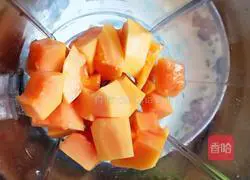 How to make papaya milk Illustration 5