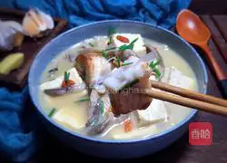 Illustration of how to make oyster mushroom and tofu fish soup 14