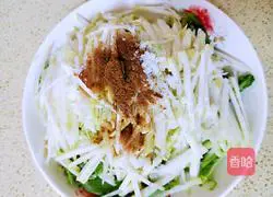 Illustration of how to make bitter chrysanthemum mixed with kohlrabi (fat-reduced vegetables) 7